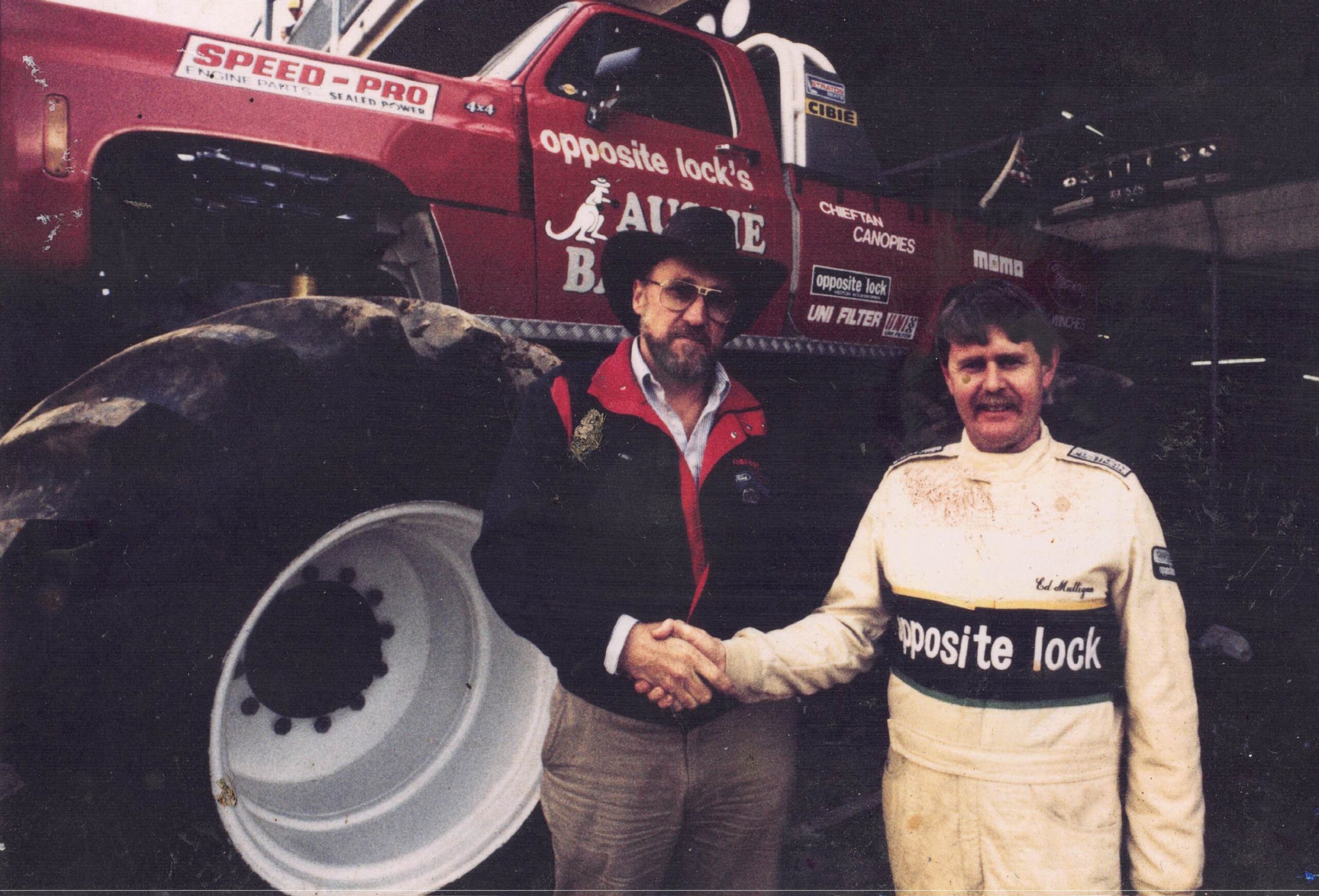 Ed with USA Bob – owner of Big Foot Monster Truck 1989 Ed with USA Bob - owner of Big Foot Monster Truck 1989